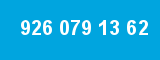 926 079 13 62 926 079 13 62